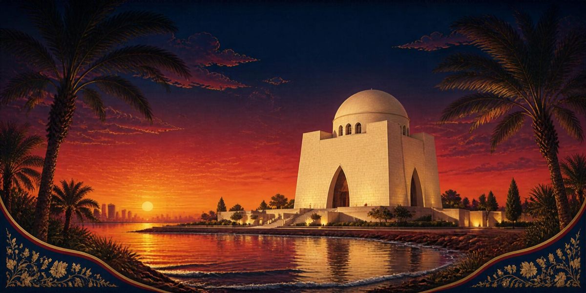Karachi skyline illustration